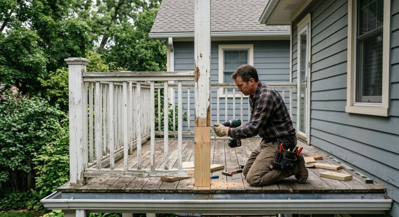 Veranda Post Repair in Redmond, WA